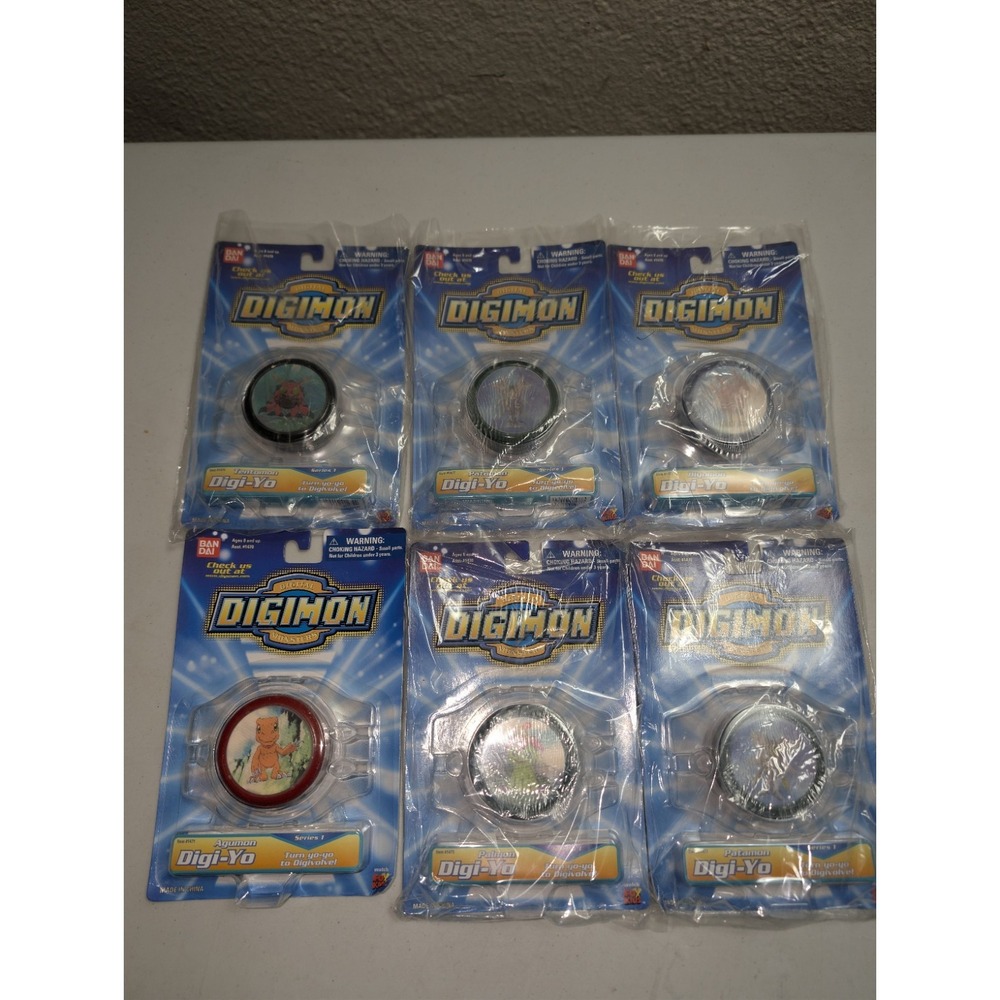 NEW! VINTAGE Digimon Digital Monsters Digi-Yo Series 1 RARE Lot‎ Of 6